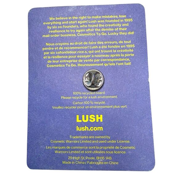 Lush Kitchen Exclusive Go Man, Go! Running Man Cosmetics to Go Enamel Pin NWT - Picture 8 of 8